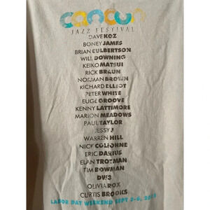 Cancun Jazz Festival Mens Graphic Sz 2XL Mexico 2015 Music Spellout Instruments